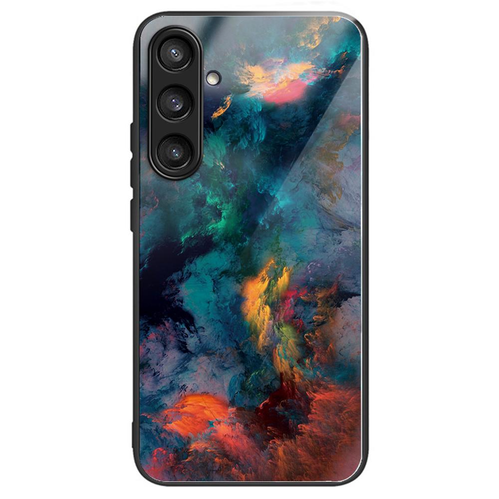 Для Samsung Galaxy S24 закаленное стекло + чехол TPU с рисунком и принтом чехол для телефона