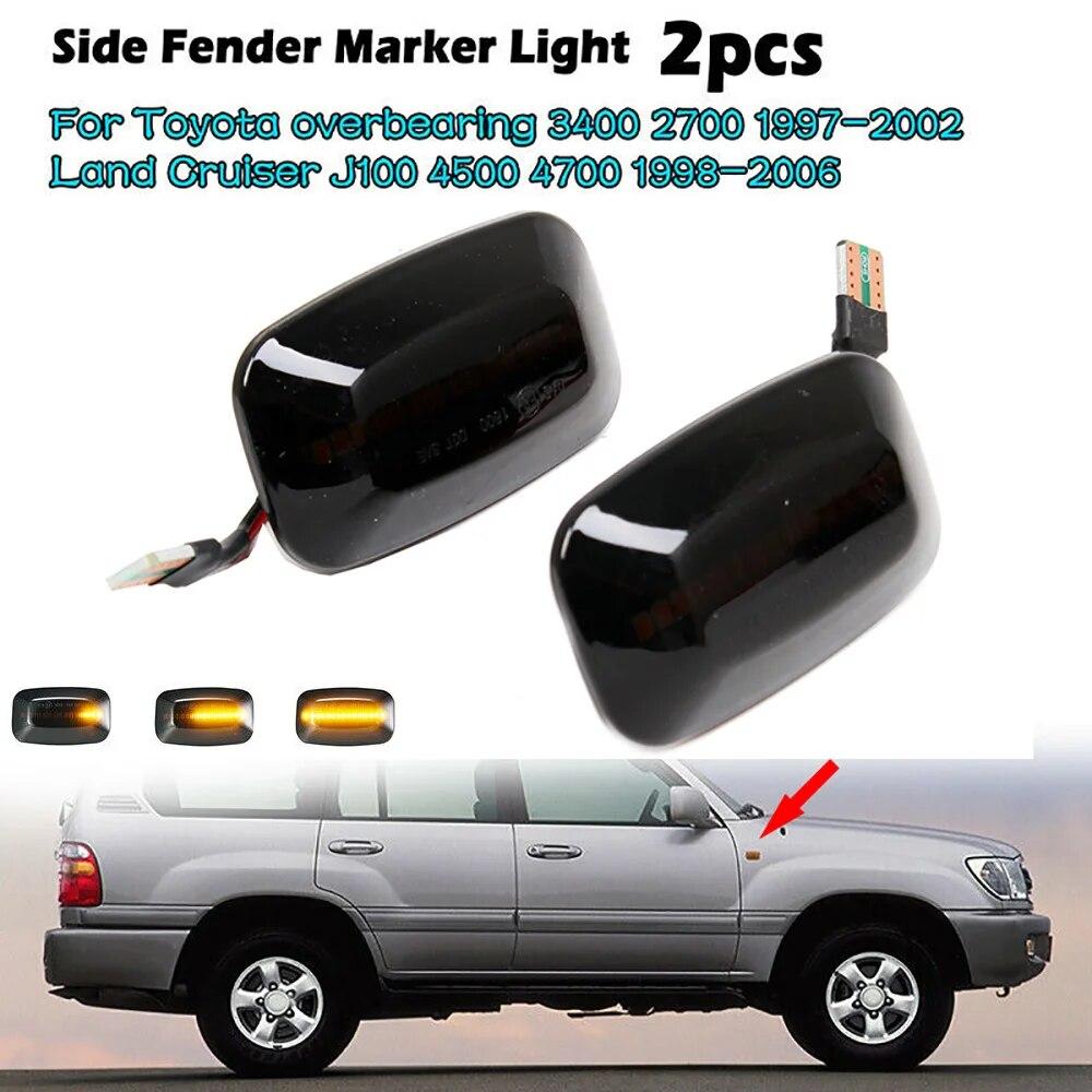 2x дымчатый боковой габаритный светодиодный сигнальный фонарь для Toyota Land Cruiser fj100 LC100 98-2005 HILUX N60 CAMRY CELICA PREVIA серии 70 80 100
