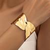 Sleek Metal Wings Geometric Crossover Bangle - Elegant Spring Fashion