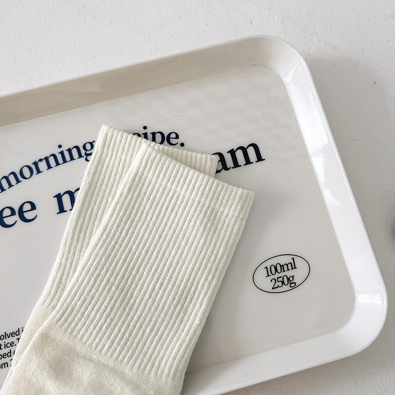 1 пара носков Harajuku из органического хлопка с пятью пальцами, мягкие чулки, эластичные носки с пальцами, женские носки средней длины, однотонные, дышащие