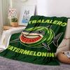 1 шт. Плед Watermelonini Tralalero Мягкий Фланелевый, Уютный Всесезонный Полиэстер, Идеально для Дома, Офиса