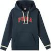 Puma Letter Print Sports Casual Hooded Fleece Long Sleeve Sweatshirt Men Sweatshirt Midnight-Blue 686857-16