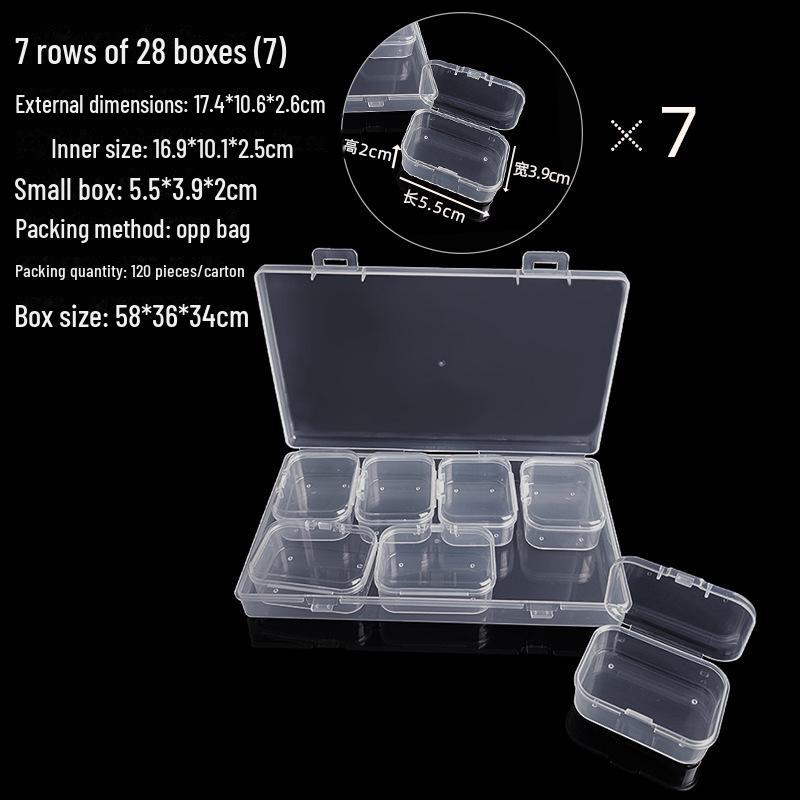 Прозрачная коробка для хранения украшений в виде сетки для DIY с откидной крышкой