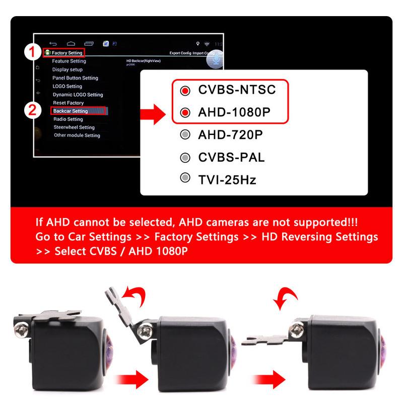 180 градусов 1080P AHD CCD универсальная фронтальная камера без парковочной линии камера переднего вида для автомобиля парковочная камера без зеркала