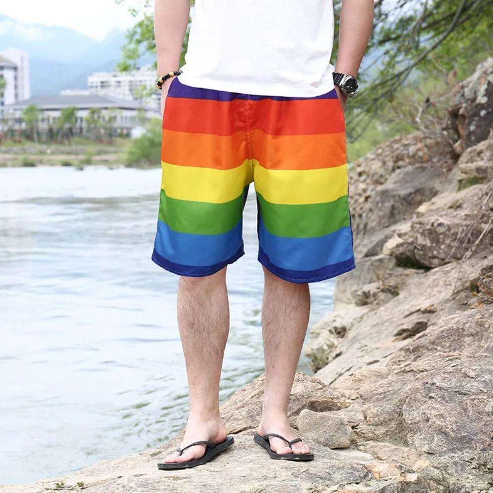 Cool Swimming Shorts Trunks Men Print Surf Shorts New Quick Dry Beach Shorts