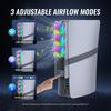 Game Console Cooling Fan with RGB Lighting Low Noise Adjustable USB External Fan Cooler for PS5 Pro/for PS5 Slim