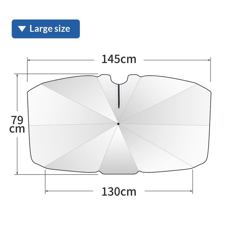 Car Umbrella Windshield Sunshade Foldable UV Block for Front Window Vehicles Sun Heat Shielding for All Sizes