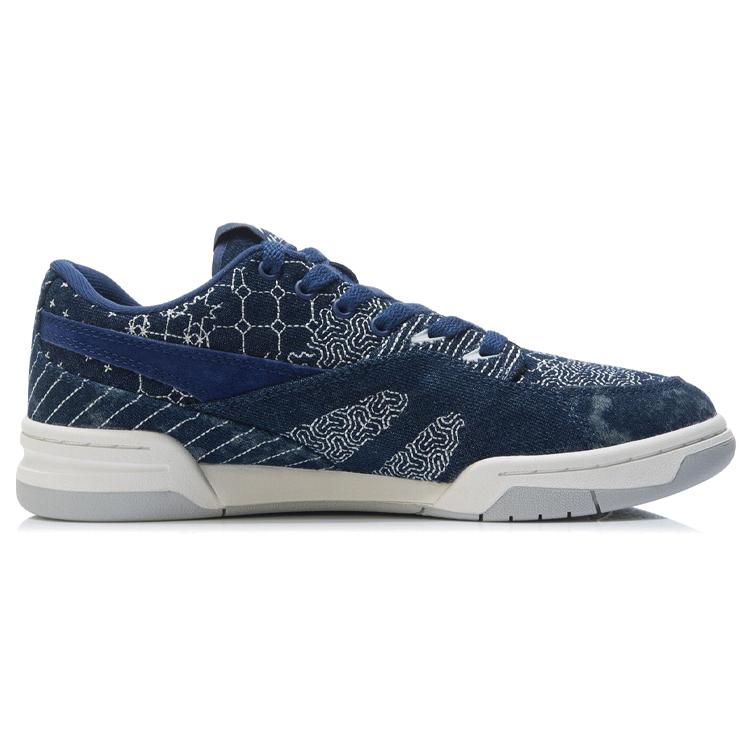 Li Ning 937 Винтажные Баскетбольные Кроссовки Мужские Низкие Цвет Морской Соли Синий AGBR073-1