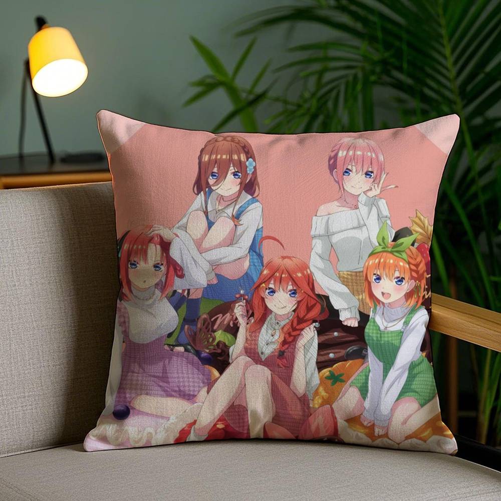 Наволочка The Q-Quintessential Quintuplets Диванная Короткий Плюш Двусторонняя HD Печать Комната Домашний Офис Подарок Чехол на Подушку