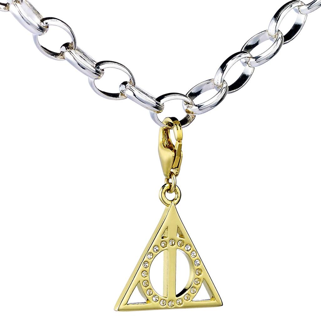 Harry Potter sterling silver Deathly Hallows Gold Plated clip charm