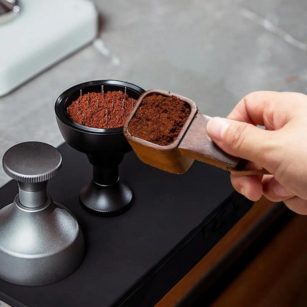 Square Coffee Measuring Scoop Walnut Wood Tea Sugar Spoon Delicate Coffee Spoons  Home Office
