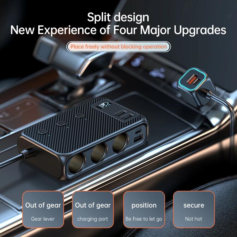 7/9 портов автомобильное USB зарядное устройство быстрая зарядка телефона зарядное устройство прикуриватель адаптер с PD 30W/QC 3.0 для автомобильных аксессуаров салона