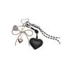 MOSSGARDEN1919 Boku Boku Character Keychain Heart Rope (Black)