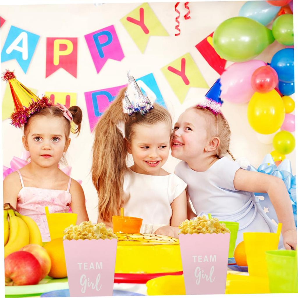 Набор из 20 бумажных коробочек для попкорна для гендерной вечеринки, розовые и синие, для сладостей, угощений, для девочки, мальчика, на вечеринку по раскрытию пола, принадлежности для декора(синий, )