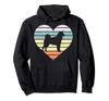 Shiba Inu Heart Sunset Retro Akita Japanese Dog Gift Hoodie