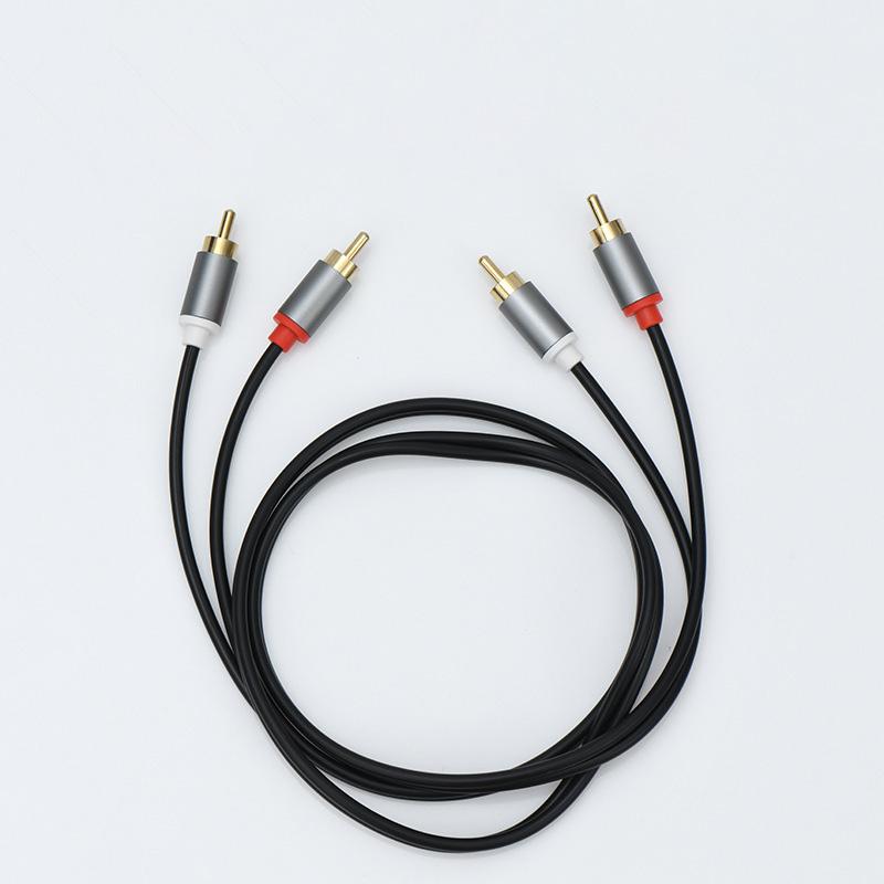 Gold-Plated 2Rca To 2 Rca Male To Male Rca Audio Cable Amplifier Audio Cable 1M 2M 3M