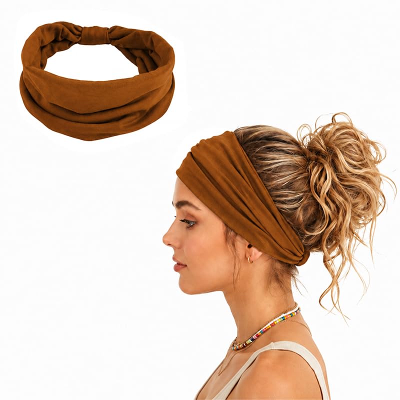 Women's Headband - Loose, Breathable, and Sweat-absorbent Elastic Headband, Suitable for Yoga, Fitness, and Running (Black)