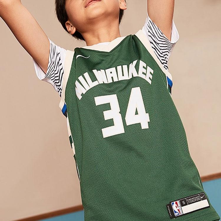 Nike Молодежная баскетбольная майка NBA с буквенным принтом и номером, быстросохнущая, детская, зеленая 3Z2B7BZ2P-BCKGA