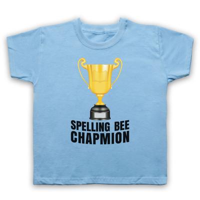 Чемпион Пчелиного Spelling Bee Смешной Плохой Чемпион Пародия Трофей Детская Детская Футболка