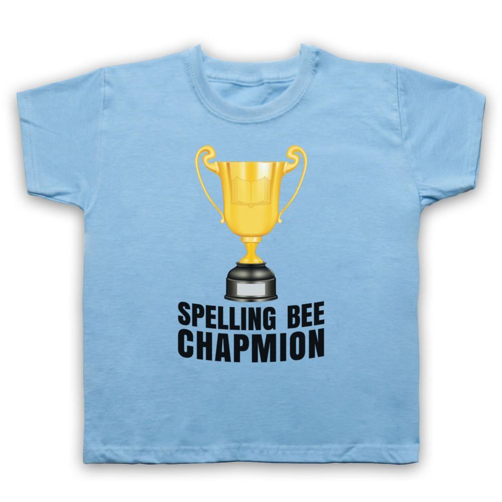 Чемпион Пчелиного Spelling Bee Смешной Плохой Чемпион Пародия Трофей Детская Детская Футболка