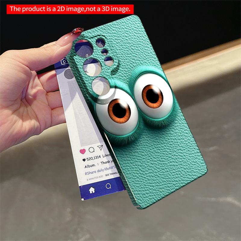 2DFlat Samsung phone case Teal Creature Eyes Phone Case Applicable to Galaxy S22 S23 S24 S25ULTRA S26 A12 A13 A14 A15 A16