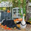 Halloween Goose Outfit for 23 Inch Goose Statue Black Spider/Bat Goose Clothes for Yard Garden Lawn Outdoor Decor