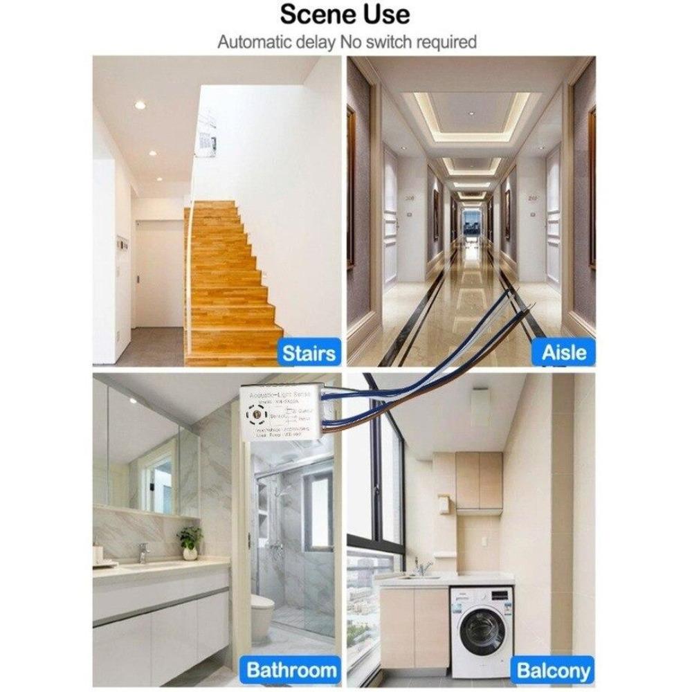 220V Module Detector Auto On Off Intelligent Sound Voice Sensor Light Switch Use In Corridor Bath Warehouse Stair