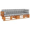 Day and Night - Day and Night 2-seater Pallet Sofa with Brown Impregnated Pine Wood Cushions