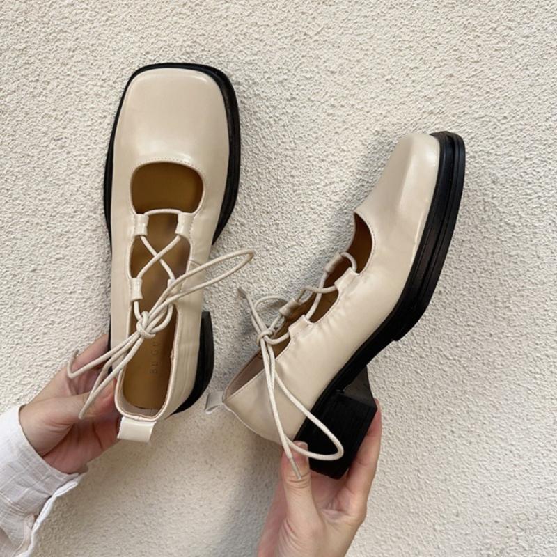 New Lace Up Platform Shoes Mary Jane Ladies Shoes 2025 Women Flats Shoes Summer Moccasin Fashion Creepers Lady Loafers Footwear