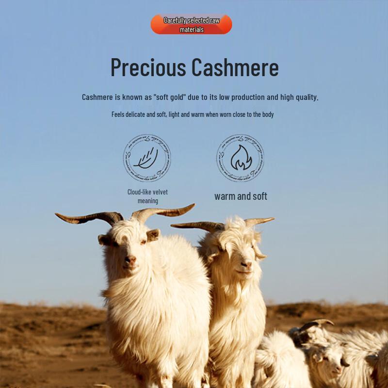 Men's Heavyweight 100% Cashmere Jacquard Crew Neck Sweater