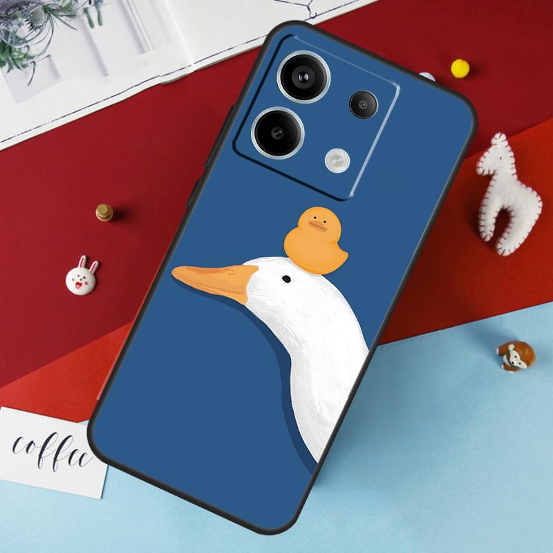 Cartoon Funny Goose Case For Xiaomi Redmi Note 13 12 11 8 9 10 Pro Note 12S 11S 10S Redmi 12 10C 12C 13C Cover