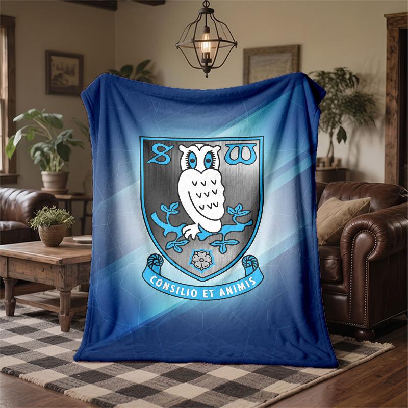 Флисовое одеяло в тематике Sheffield Wednesday Уютное мягкое плюшевое одеяло для спальни, дивана, путешествий