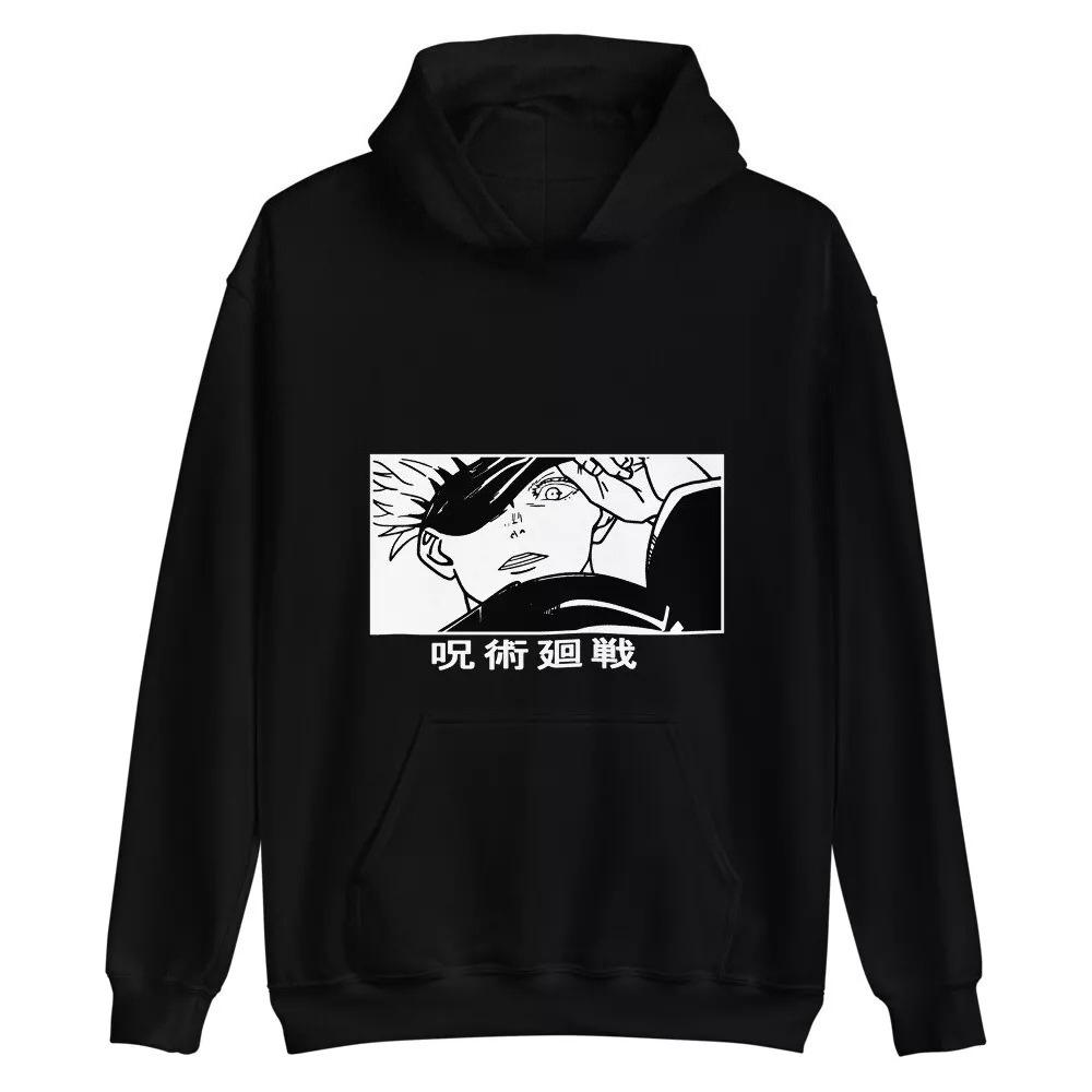 Jujutsu Kaisen Anime Hooded Gojo Satoru Printed Men Hoodies Comfortable Unisex Oversized Sweatshirt Harajuku Streetwear