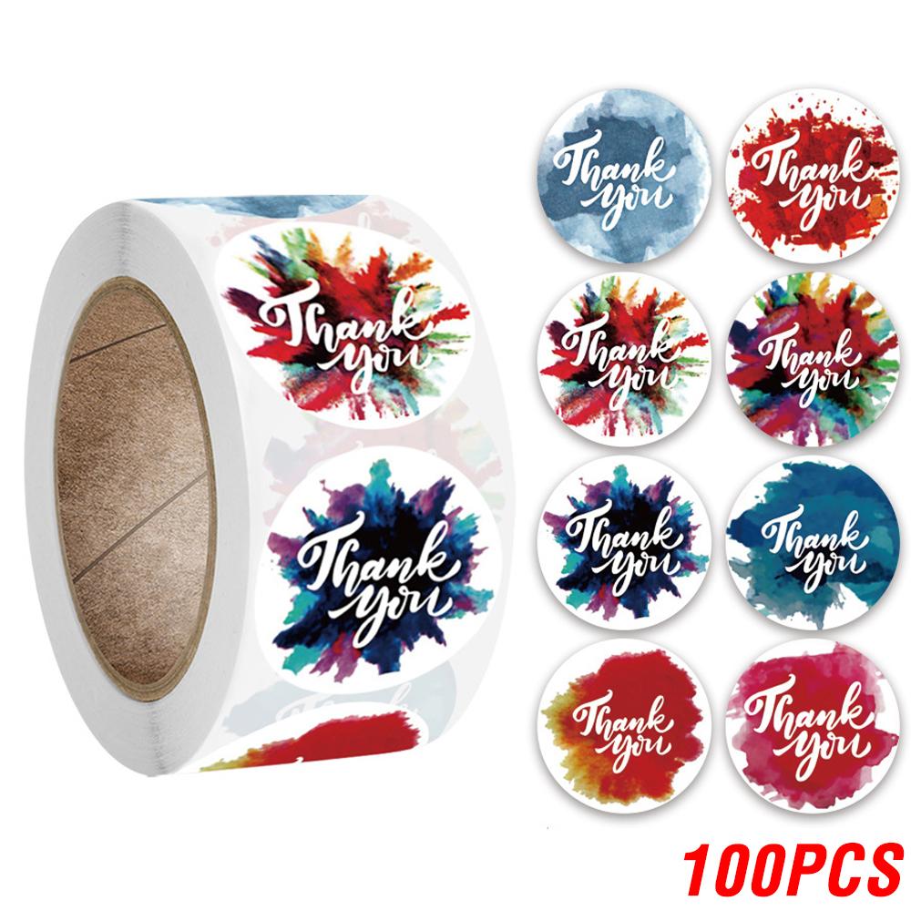 100-500 Pcs Thank You Stickers Adorable Pink Gold Labels for Small Business or Wedding Gift Decor Sticker Stationery Supplies