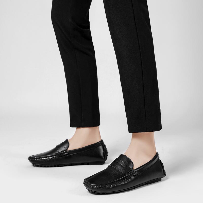 Мужские пенни-лоферы, мокасины, обувь для вождения без шнуровки на плоской подошве, топсайдеры