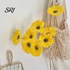 Realistic Artificial Flowers Gerbera with Bendable Stems Fake Silk African Flower Lifelike Boho Faux Wildflower for Wedding Bridal Party Home Kitchen