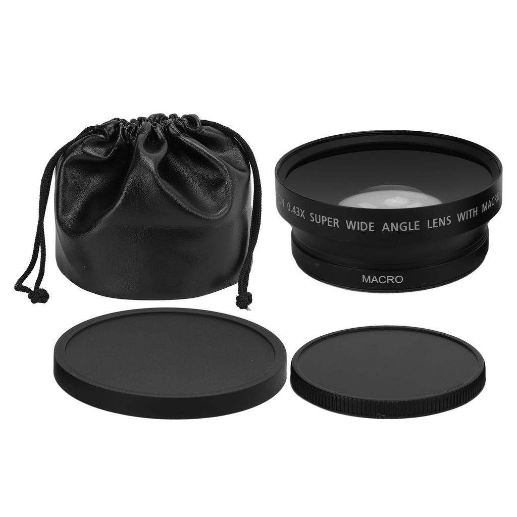 72mm 0.43X Wide Angle Macro Lens for Camera Lens with 72mm Filter Diameter with Storage Bag