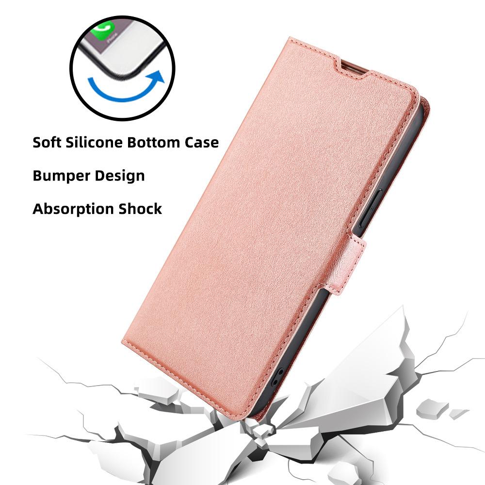 For Oppo A2x 5G/A2m 5G Shockproof Leather Folio Phone Cover with Card Slots Magnetic Protection