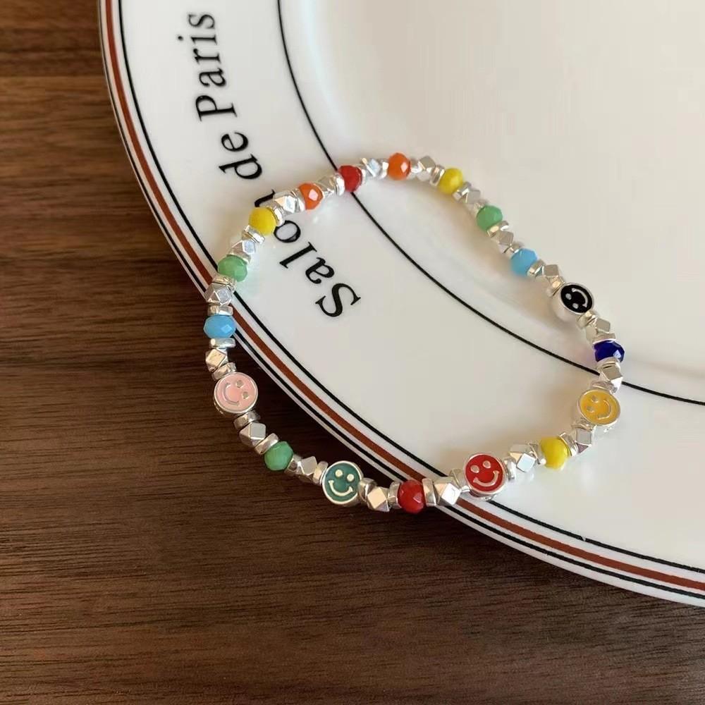 Chic Macaron Ceramic Sea Shell Beaded Bracelet Unique Fresh Sweet Jewelry For Women