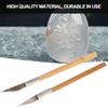2Pcs Agate Material Jewelry Polishing Tool Wooden Handle Jewelry Tools Agate Burnisher  Clay Craft