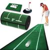 Putter Mat Set Your Putter Practice Mat Golf Putter Cup Automatic Return Ball SEAVER GOLF 9-piece [Practice Approach]