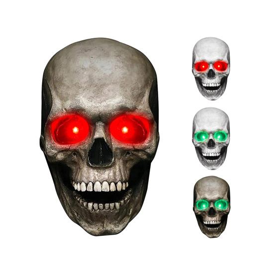 Привлекательная маска для лица в стиле косплея, приятная на ощупь эмульсия, подвижный рот, челюсть, светящийся реалистичный череп