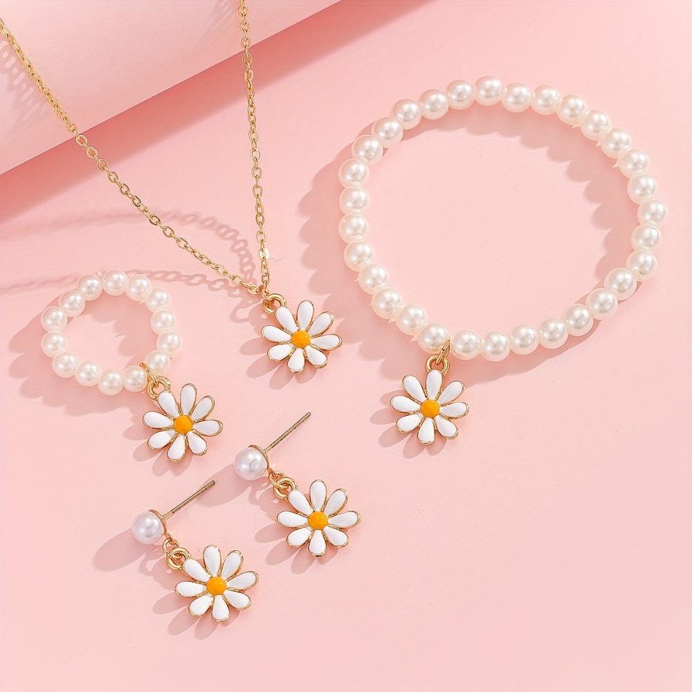 Жемчужные ожерелья Браслеты с дизайном «Бабочка» Модные комплекты ювелирных изделий для детей