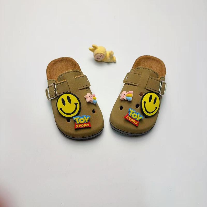 Детские милые мультяшные шлепанцы Birkenstock: Толстая подошва, закрытый носок для весеннего отдыха на природе