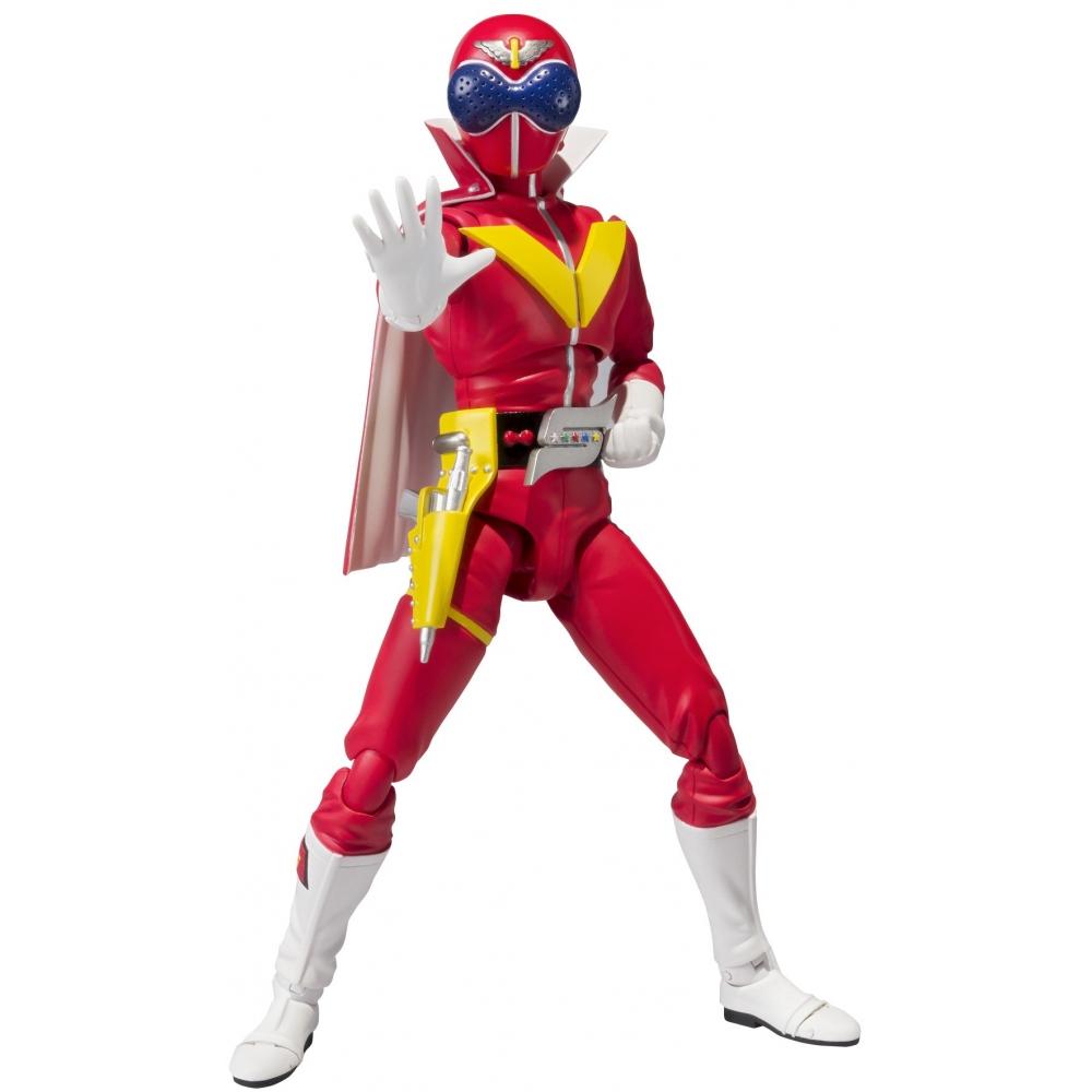 SHFiguarts Himitsu Sentai Goranger Akaranger, подвижная фигурка размером около 150 мм, окрашенная из ПВХ и АБС