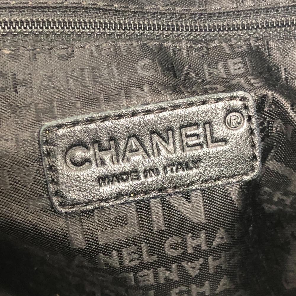 CHANEL Chocolate bar Handbag Soft Caviar Leather Black/SilverHardware