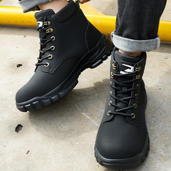 Labor Insurance Shoes Men's Waterproof Oil Abrasion-resistant Non-slip Work Shoes Steel-toed Shoes Safety Shoes Work Boots