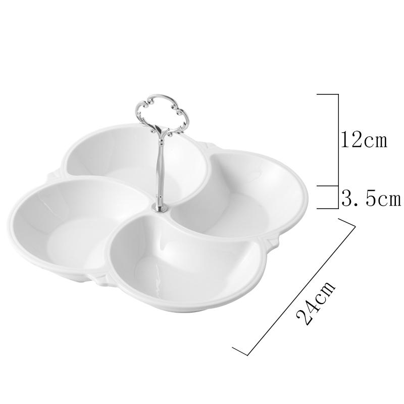 Керамическая фруктовая тарелка, многосекционные поддоны для хранения сухофруктов и орехов, поддоны для конфет, бытовая посуда, подносы для закусок, коробки для хранения димсамов