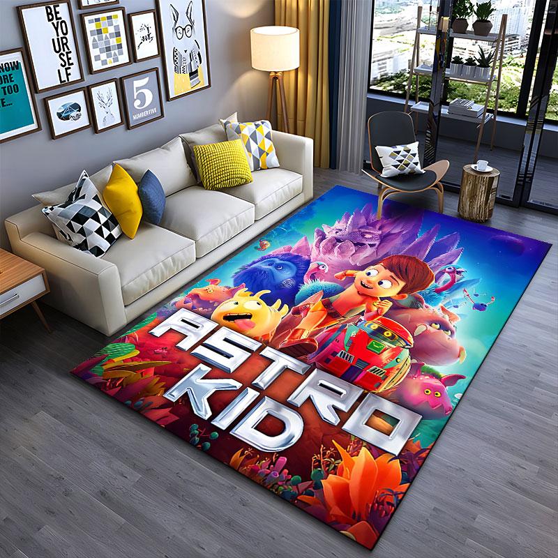 Astro Kid Cartoon Adventure suitable as a non-slip mat for the living room or bedroom sofa