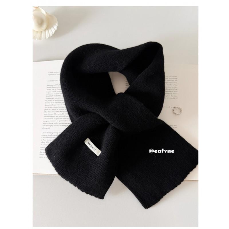 100% Pure Wool Winter Scarf Men Women - Soft Knit Neck Warmer In Neutral Colors Lightweight Cozy